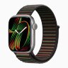 Apple Watch Series 11 42mm, Space Gray Aluminum Case with Sport Loop - Black Unity - Unity Rhythm