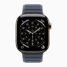 Apple Watch Series 11 42mm, Gold Titanium Case with Magnetic Link - Navy