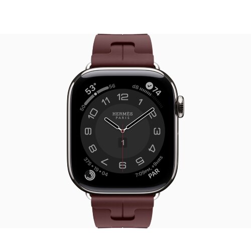 Ремешок Hermes для Apple Watch 46mm Kilim Single Tour - Бордовый (Bordeaux)
