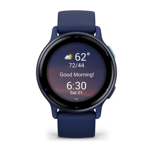 Умные часы Garmin Vivoactive 5 42mm, Metallic Navy Aluminum Bezel, Navy Case, Silicone Band