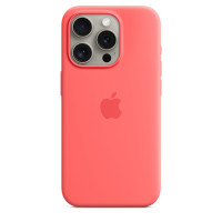 Силиконовый чехол для iPhone 15 Plus MagSafe - Гуава (Guava)