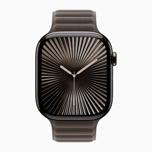 Apple Watch Series 10 42mm, Slate Titanium Case with Magnetic Link - Dark Taupe