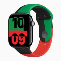 Apple Watch Series 10 46mm, Jet Black Aluminum Case with Sport Band - Black Unity