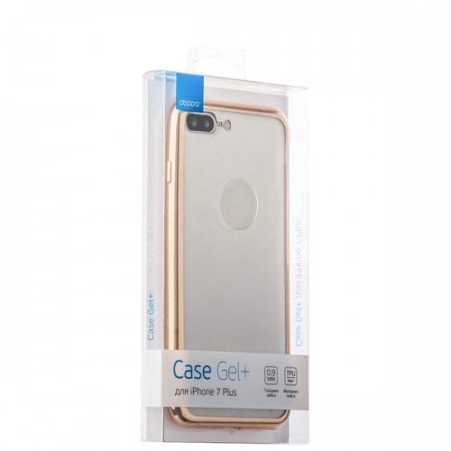 Силиконовая чехол-накладка Deppa Gel для iPhone 8 Plus и 7 Plus - Золотистый глянец