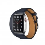 Apple Watch Series 4 Hermes, 40 мм, двойной кожаный ремешок, синий индиго, нержавеющая сталь, Cellular + GPS