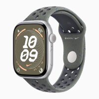 Apple Watch Series 10 42mm, Silver Aluminum Case with Nike Sport Band - Cargo Khaki