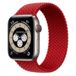 Apple Watch Edition Series 6 Titanium 44mm, красный плетёный монобраслет