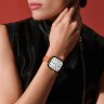 Apple Watch Hermes Series 10 42mm, тонкий кожаный ремешок темно-оранжевого цвета