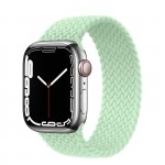 Apple Watch Series 7 41 мм, Silver Stainless Steel, плетеный монобраслет Фисташковый