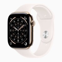 Apple Watch Series 11 46mm, Gold Titanium Case with Sport Band - Light Blush