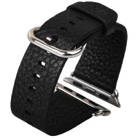 Кожаный ремешок COTEetCI W1 Band для Apple Watch 38мм - Черный