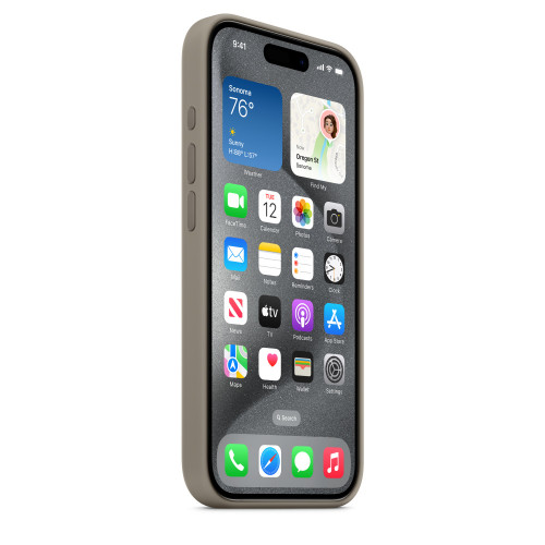 Силиконовый чехол для iPhone 15 Plus MagSafe - Глина (Clay)
