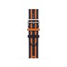 Ремешок Hermès для Apple Watch 46mm Rocabar Club — темно-синий / оранжевый (Bleu Nuit/Orange)