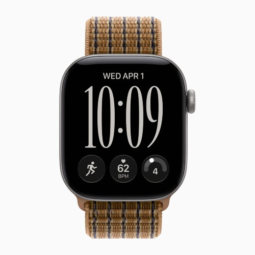 Apple Watch Series 12 46mm, Space Gray Aluminum Case with Sport Loop - Light Umber Plaid