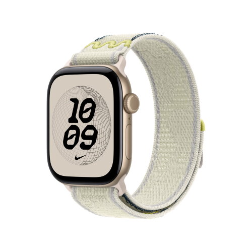 Ремешок Nike Sport Loop для Apple Watch 46mm — Бело-зеленый (Chalk Calm)