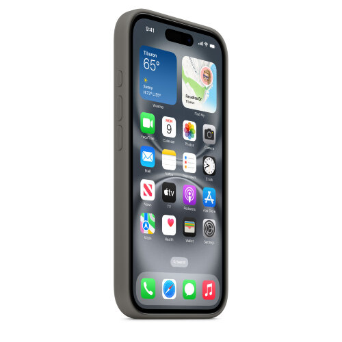 Силиконовый чехол для iPhone 16 с MagSafe - Stone Gray (Серый)