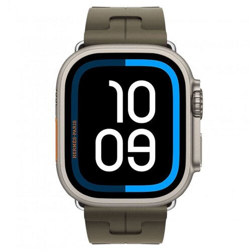 Apple Watch Ultra 2 Hermes 49mm Titanium, спортивный ремешок  Kilim хаки