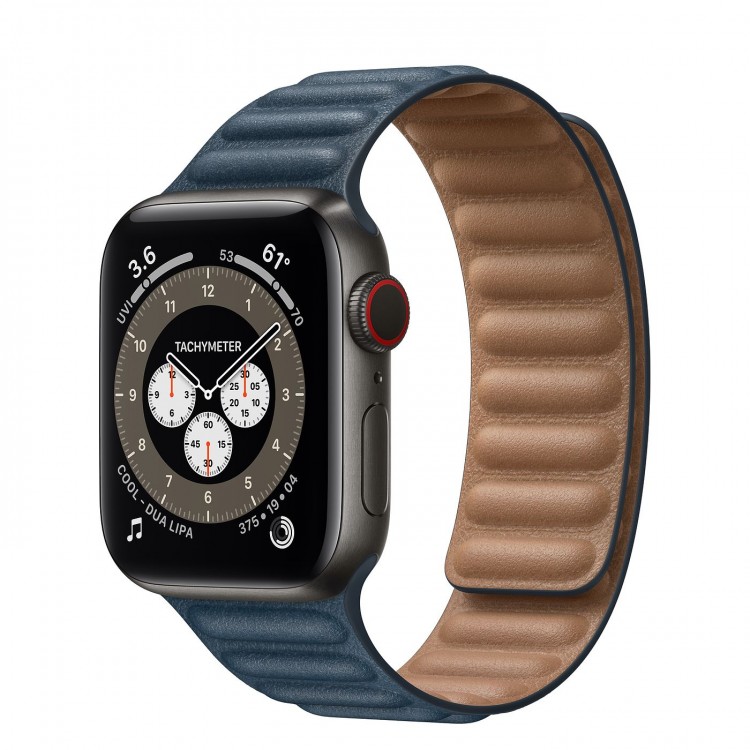 Купить Apple Watch 6 Titanium black 40mm в Москве кожа