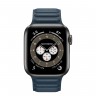 Apple Watch Edition Series 6 Titanium Space Black 40mm, кожаный ремешок "балтийский синий"