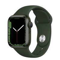 Apple Watch Series 7 41 мм, зеленый алюминий, спортивный ремешок «Кипрский зелёный»