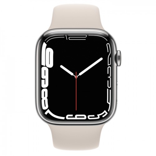 Apple Watch Series 7 45 мм, стальные золотого цвета, спортивный ремешок «Сияющая звезда»