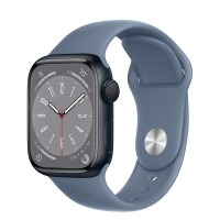 Apple Watch Series 8 41mm, Midnight Aluminum Case with Sport Band - Slate Blue