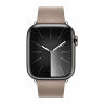 Apple Watch Series 9 41mm, Graphite Stainless Steel Case with Modern Buckle - Tan