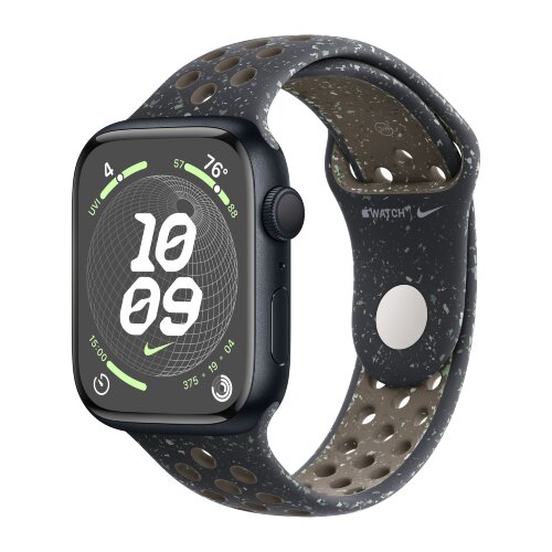 Apple Watch Series 9 45mm, Midnight Aluminum Case with Nike Sport Band - Midnight Sky
