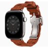 Apple Watch Hermes Series 12 42mm, спортивный ремешок Kilim оранжевый Orange