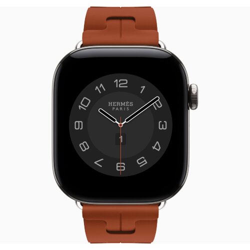 Apple Watch Hermes Series 12 42mm, спортивный ремешок Kilim оранжевый Orange