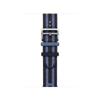 Ремешок Hermès для Apple Watch 42mm Rocabar Club — темно-синий / ярко-голубой (Bleu Nuit/Bleu Brighton)