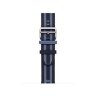 Ремешок Hermès для Apple Watch 42mm Rocabar Club — темно-синий / ярко-голубой (Bleu Nuit/Bleu Brighton)