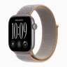 Apple Watch Series 12 46mm, Space Gray Aluminum Case with Sport Loop - Chambray Blue