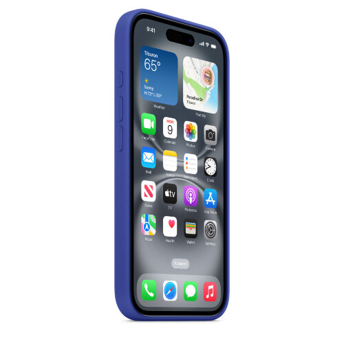 Силиконовый чехол для iPhone 16 с MagSafe - Ultramarine (Голубой)