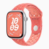 Apple Watch Series 10 42mm, Silver Aluminum Case with Nike Sport Band - Magic Ember