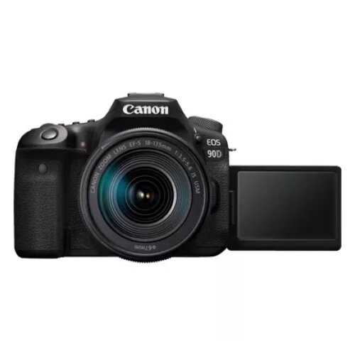 Canon EOS 90D Camera + EF-S 18-135mm IS USM Lens + Backpack + SD card + Spare Battery Kit