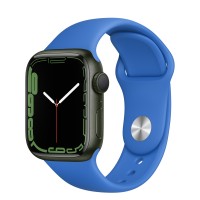 Apple Watch Series 7 41 мм, зеленый алюминий, спортивный ремешок «Капри»