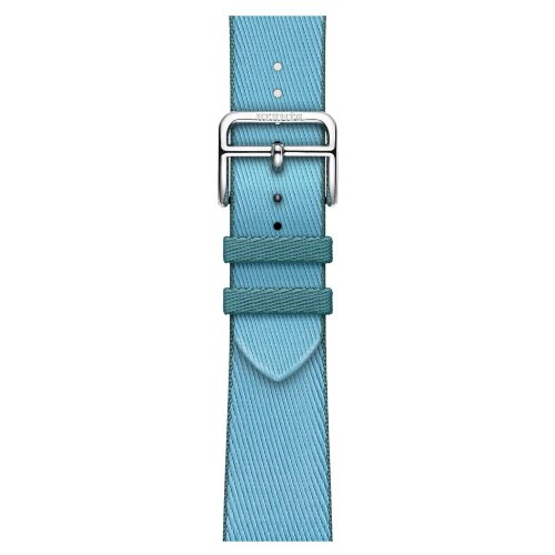 Apple Watch Hermes Series 11 42mm, ремешок из плетеного нейлона голубого цвета
