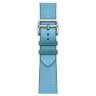 Apple Watch Hermes Series 11 42mm, ремешок из плетеного нейлона голубого цвета