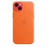 Кожаный чехол для iPhone 14 Plus с MagSafe - Оранжевый