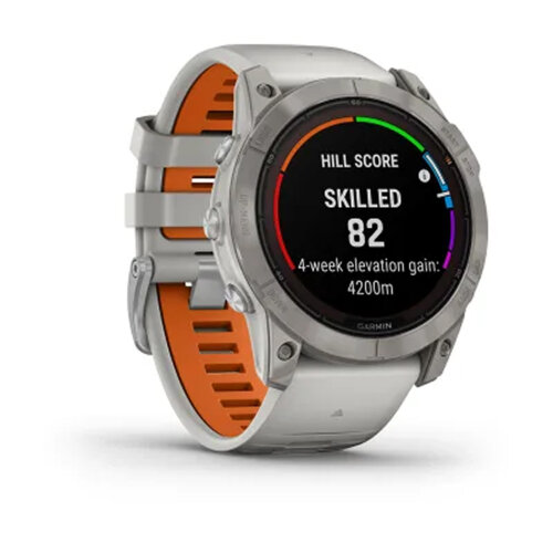 Умные часы Garmin Fenix 7X Pro 51mm Sapphire Solar Edition Titanium Fog Gray/Ember Orange Band