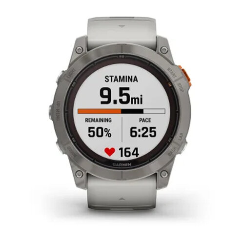 Умные часы Garmin Fenix 7X Pro 51mm Sapphire Solar Edition Titanium Fog Gray/Ember Orange Band