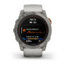 Умные часы Garmin Fenix 7X Pro 51mm Sapphire Solar Edition Titanium Fog Gray/Ember Orange Band