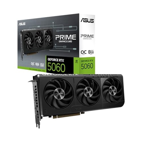 Видеокарта NVIDIA ASUS Prime GeForce RTX 5060 8 ГБ GDDR7 OC SFF-Ready