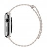 Apple Watch 42mm / Кожаный магнитный ремешок белый MMFV2