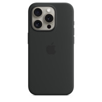 Силиконовый чехол для iPhone 15 Plus MagSafe - Черный (Black)