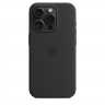 Силиконовый чехол для iPhone 15 Plus MagSafe - Черный (Black)