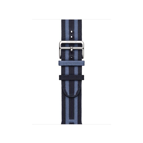 Ремешок Hermès для Apple Watch 46mm Rocabar Club — темно-синий / ярко-голубой (Bleu Nuit/Bleu Brighton)