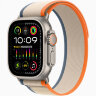 Apple Watch Ultra 3 49mm Titanium Case with Orange/Beige Trail Loop (M/L)