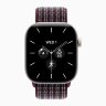 Apple Watch Series 12 46mm, Pearl White Ceramic Case with Sport Loop - Burgundy Plaid